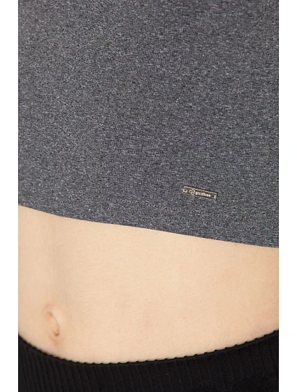 Dámský krátký top šedý model 18781411 - Goldbee