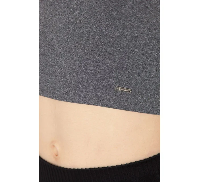 Dámsky krátky top BECROP sivý - Goldbee