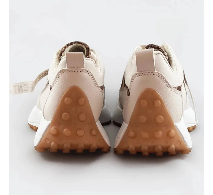 Béžové sportovní boty s řetízkem model 17221069