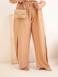 Dámské bavlněné kalhoty Plus Size s gumou v pase model 22187134 - K-Fashion