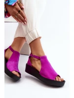 Zazoo 2914 Sandały Damskie Zamszowe Fuksja