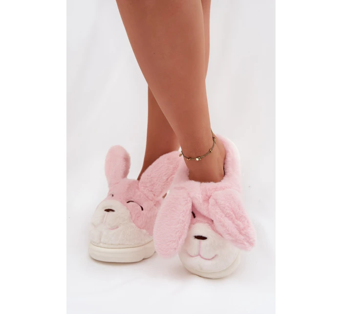 Kožešinové dámské pantofle růžové model 21772462 - Boto Kožešinové dámské pantofle růžové model 21772462 - Boto