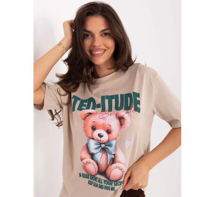 Tričko D12083AI02799A béžová