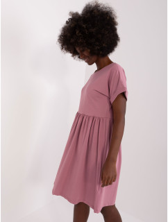 Dusty Pink Cotton Basic Dress by Dita RUE PARIS