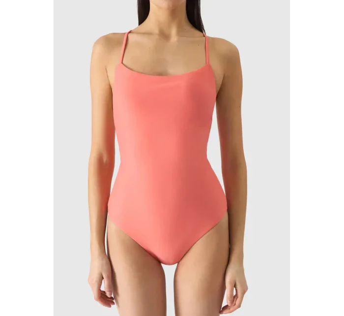 Dámske jednodielne plavky 4F - lososové