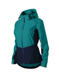 Dúhová bunda pre ženy smaragdová