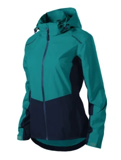 Dúhová bunda pre ženy smaragdová