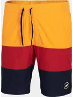 Pánske plavecké šortkyH4L21-SKMT004 oranžovo-červeno-čierne - 4F