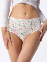 Dámske nohavičky Simple Maxi Jasmine Ecru mix pattern - Julimex