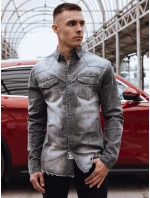 Pánská šedá košile Dstreet model 21977363 - FashionStreet Pánská šedá košile Dstreet model 21977363 - FashionStreet