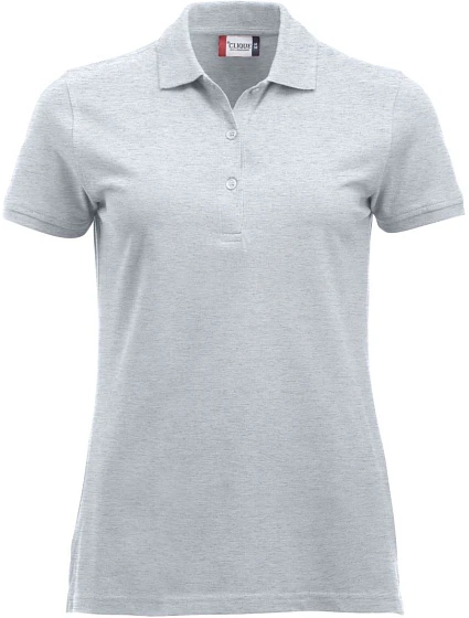 Clique Classic Marion S/S Dámske polo tričko z hrubej bavlny 67.8246 ash Clique Classic Marion S/S Dámske polo tričko z hrubej bavlny 67.8246 ash