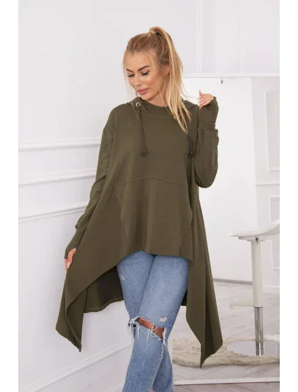 Halenka s model 18749094 spodní částí khaki - K-Fashion Halenka s model 18749094 spodní částí khaki - K-Fashion