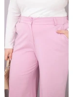 Dámske Plus veľkosť široké nohavice s vysokým pásom Dark Powder Pink