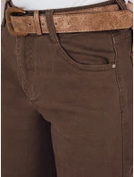 Dámske široké hnedé džínsy FashionStreet UY2845