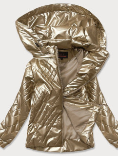 Zlatá dámska lesklá bunda (2021-02)