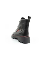 boty dámské dámské zateplené kožené černé červené dámské boty model 21406155 - Lee Cooper