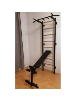 GYMNASTICKÝ REBRÍK S HRAZDOU NA CVIČENIE, ZÁBRADLÍM A LAVIČKOU 723B