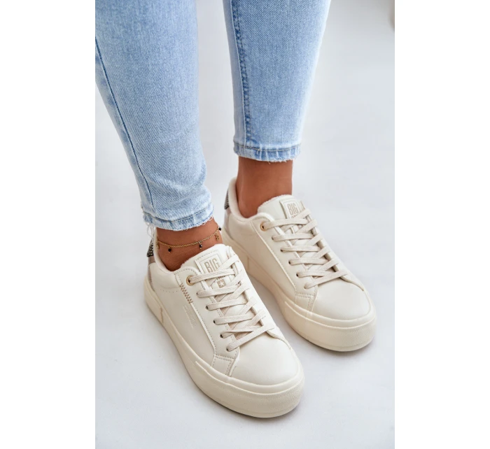 Ocieplane Trampki Damskie Na Platformie Big Star OO274A454 Beżowe Ocieplane Trampki Damskie Na Platformie Big Star OO274A454 Beżowe