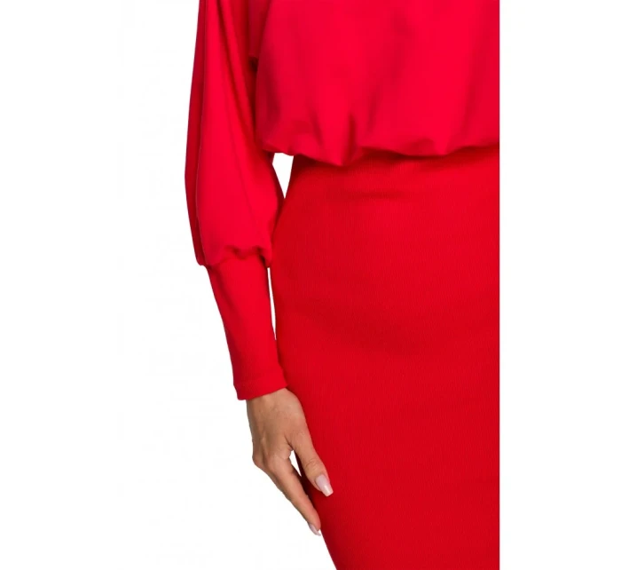 Pletené šaty v hladké černé model 17626025 - Moe