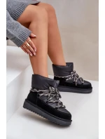 Dámske semišové snežnice s hrubým šnurovaním D.Franklin DFSH375003 Black Dámske semišové snežnice s hrubým šnurovaním D.Franklin DFSH375003 Black