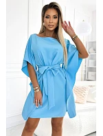 Motýlie šaty 287-26 SOFIA svetlomodré - Numoco