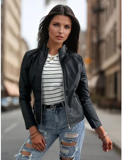 Dámská bunda černá Dstreet model 21967933 - FashionStreet Dámská bunda černá Dstreet model 21967933 - FashionStreet