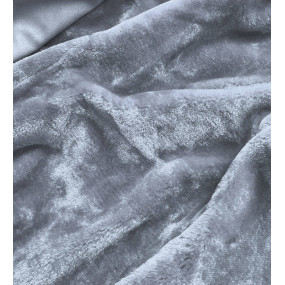 Dámska zimná semišová bunda vo vresovej farbe s kožušinou (6517BIG)