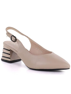 Dámské sandály s ozdobným podpatkem béžové model 22081831 - VINCEZA