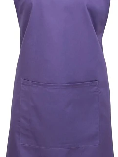 Premier PR 154 Zástěra s laclem a kapsou na břiše "Colours" 39.0154 purple