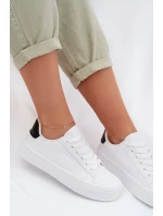 Dámské tenisky z eko kůže Big Star TT274928 HI-POLY SYSTEM Bílé Dámské tenisky z eko kůže Big Star TT274928 HI-POLY SYSTEM Bílé