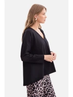 model 21379906 Pletený svetr s výstřihem do V černý - BeWear