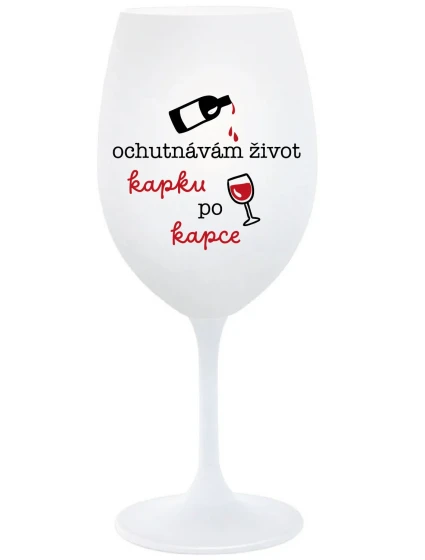 I TASTE LIFE CAP BY CAP - pohár na biele víno 350 ml I TASTE LIFE CAP BY CAP - pohár na biele víno 350 ml