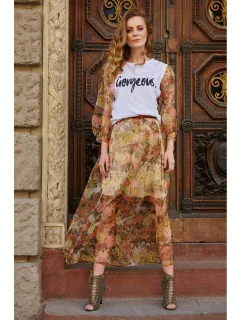 Dlhá sukňa model 145581 Makadamia