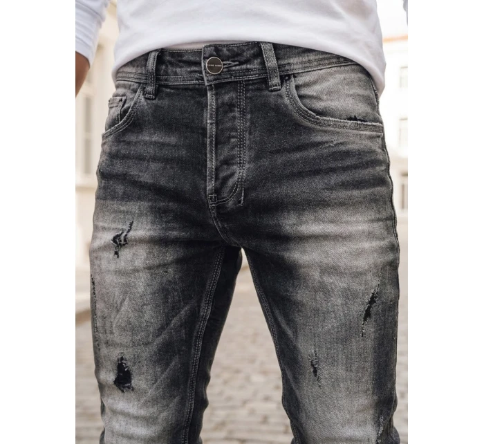 Pánske džínsové nohavice šedé FashionStreet UX3996