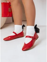 Dámské baleríny s přezkou červené Dstreet model 21983874 - FashionStreet