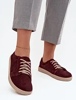 Trampki Typu Barefoot Z Naturalnego Zamszu Zazoo 314 Bordowe
