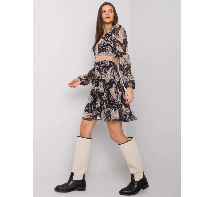 Šaty LC SK 22K 3035.03P čierna a béžová Šaty LC SK 22K 3035.03P čierna a béžová