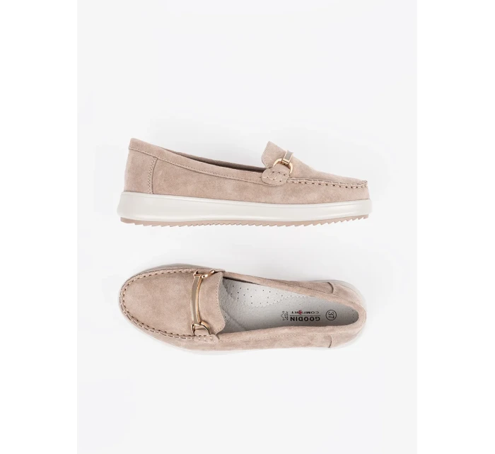 Dámske dizajnové hnedé mokasíny na platforme Dámske dizajnové hnedé mokasíny na platforme