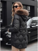 Dámská zimní bunda s kožešinou černá Dstreet model 21994879 - FashionStreet