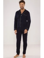 Pánské rozepínací pyžamo 729 model 19713205 dł/r M2XL - De Lafense Pánské rozepínací pyžamo 729 model 19713205 dł/r M2XL - De Lafense