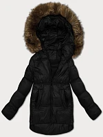 Dámska bunda bomber s kapucňou S'West black (B8280-1)