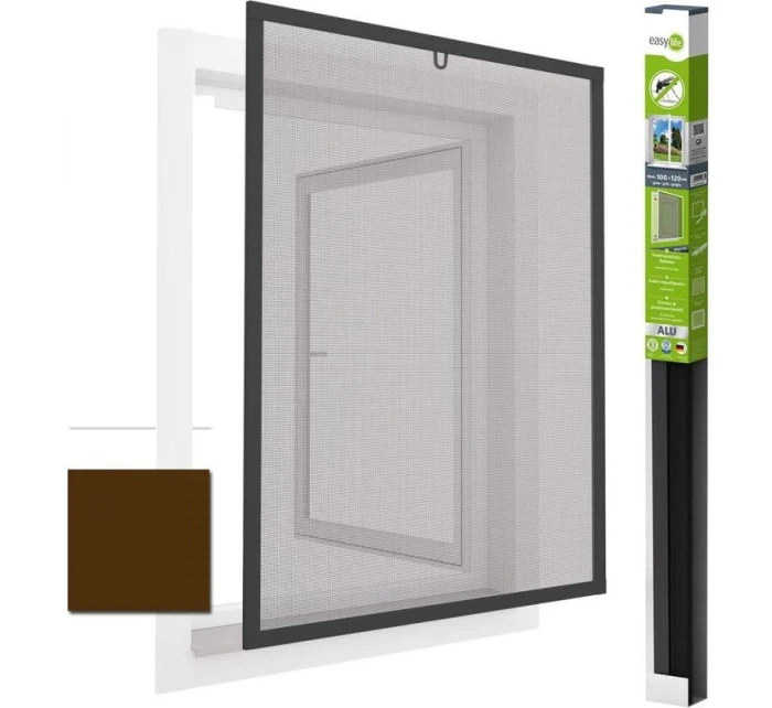 ALU SIEŤ PROTI HMYZU NA OKNÁ 100X120 HNEDÁ PLUS ALU SIEŤ PROTI HMYZU NA OKNÁ 100X120 HNEDÁ PLUS