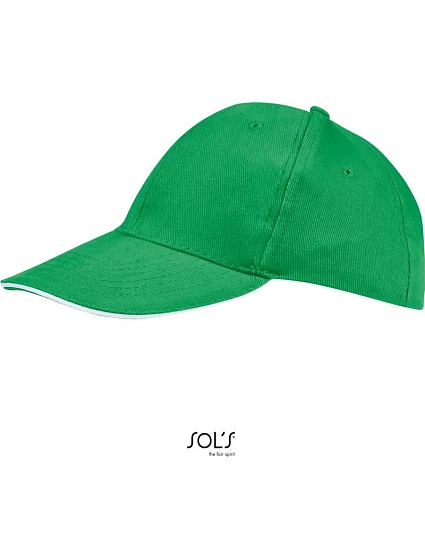 SOL'S 6 panelová baseballová kšiltovka kelly green/white model 22460863 SOL'S 6 panelová baseballová kšiltovka kelly green/white model 22460863