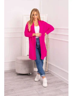 Sveter s netopierími rukávmi ružový neónový