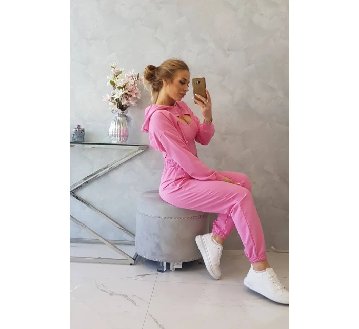 Bavlnená 3dielna sada svetlo ružová