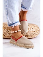 Materiałowe Espadryle Wsuwane Big Star JJ274879 Beżowe