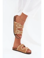 dámské pantofle se zlatými sponami Camel model 21705527 - Boto dámské pantofle se zlatými sponami Camel model 21705527 - Boto