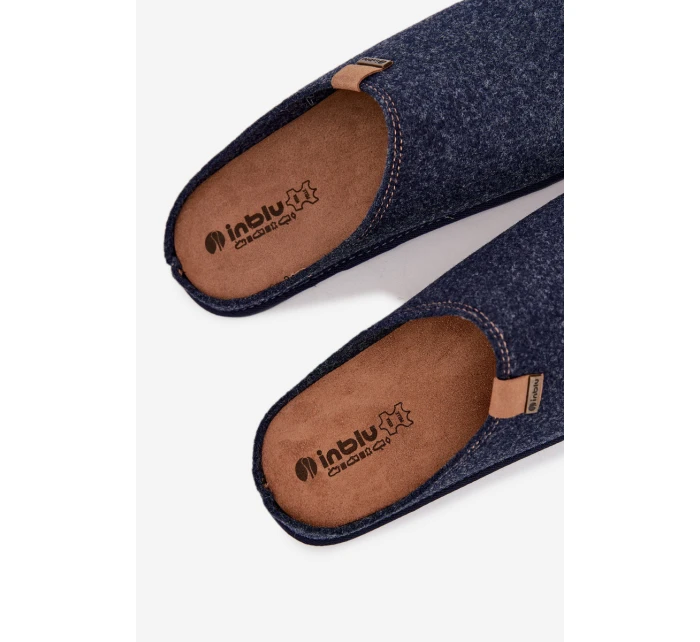 Pánské pantofle tmavě modré model 21725213 - Inblu Pánské pantofle tmavě modré model 21725213 - Inblu
