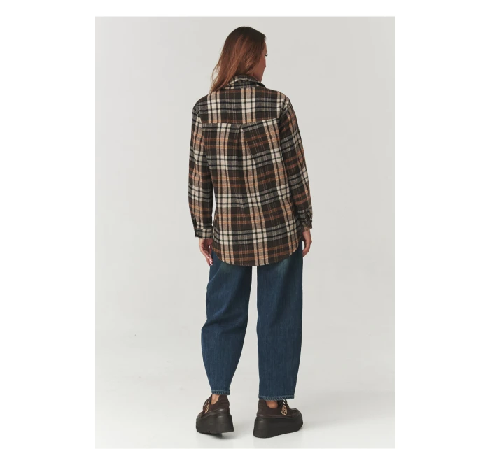 Košeľa s dlhým rukávom model 219733 Makadamia