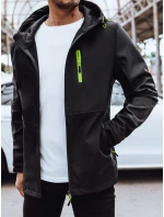 Pánská softshellová bunda s kapucí černá Dstreet model 21970242 - FashionStreet